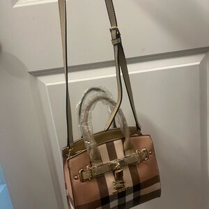 Plaid Tan and Brown Women's Bag